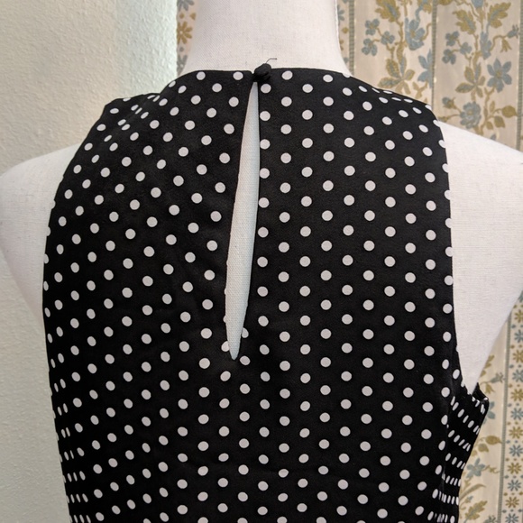 Tinley Road Dress Polkadot Midi Sheath Peep Hole - Picture 2 of 8